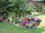One of the flower beds at Philipot's Almshouse, Eltham